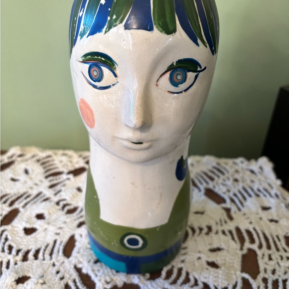 2 Rare Vintage 1970s Ceramic Mod Girl Head Figurines, Takahashi Japan - Picture 7 of 8